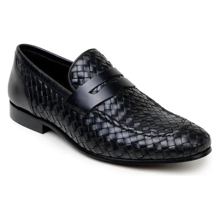 Hakiki Deri Penny Loafer: Belvedere Luca Siyah Slip On. İtalyan Zarafeti, Konfor ve Stil Bir Arada.